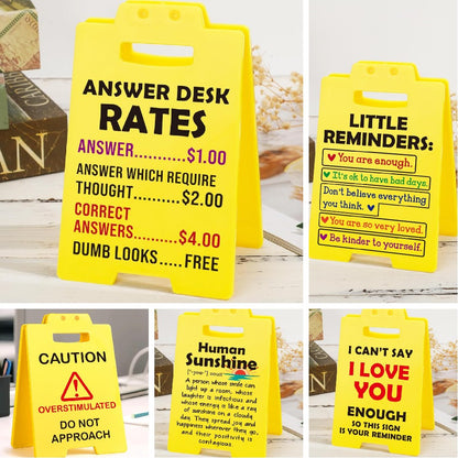Mini Caution Desk Signs