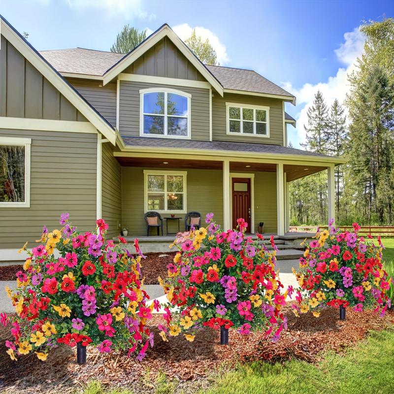 🔥 Best Seller🌸 🌿 UV-Resistant & Waterproof Artificial Daisy & Eucalyptus Stakes – Indoor & Outdoor Floral Decor