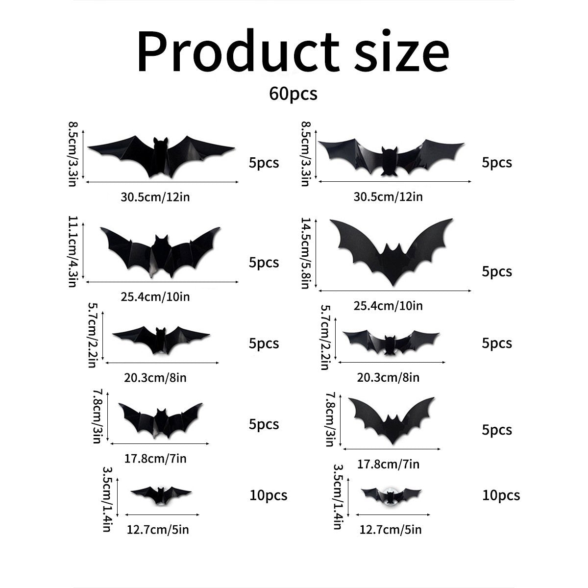 🔥🦇Halloween 3D Lighted LED Flashing Bats🎃