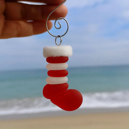 🔥🌊Coastal Christmas Sea Glass Ornaments✨Crafted by Hand & Shaped by Nature