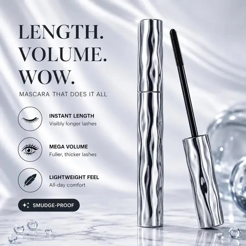 👁️✨Volumizing Lengthening Smudge-Proof Mascara with Nourishing Formula
