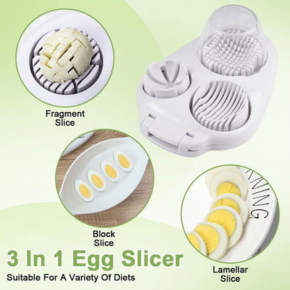 🥚3-in-1 Egg Slicer – Slice, Dice & Cut Perfectly Every Time