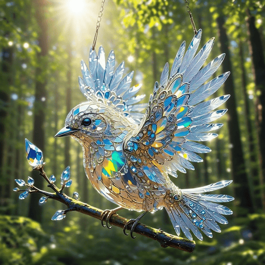 🔥Acrylic Bird Stained Art Ornament – Outdoor & Living Room Decor