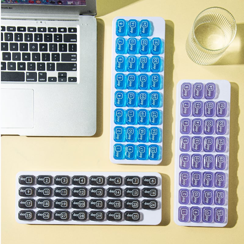 💊 31-Day Monthly Pill Organizer with Easy-Open Lids & Removable Daily Pods🔥