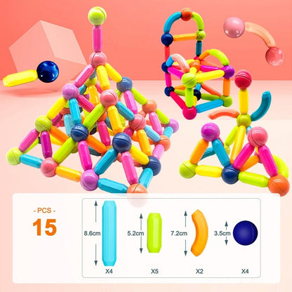 🔥Magnetic Balls and Rods Set Educational Magnet Building Blocks