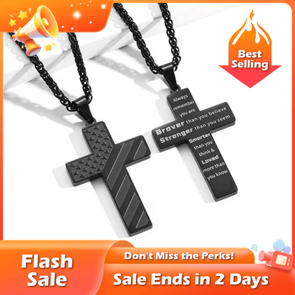 🏆Flash Sale⚡ 50K+ SOLD! Almost Gone-💥🎉✨Flag Cross Necklace, Best Gifts