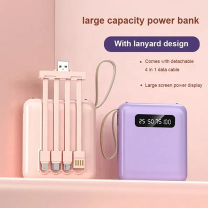 🔋4-in-1 Power Bank Fast Charging