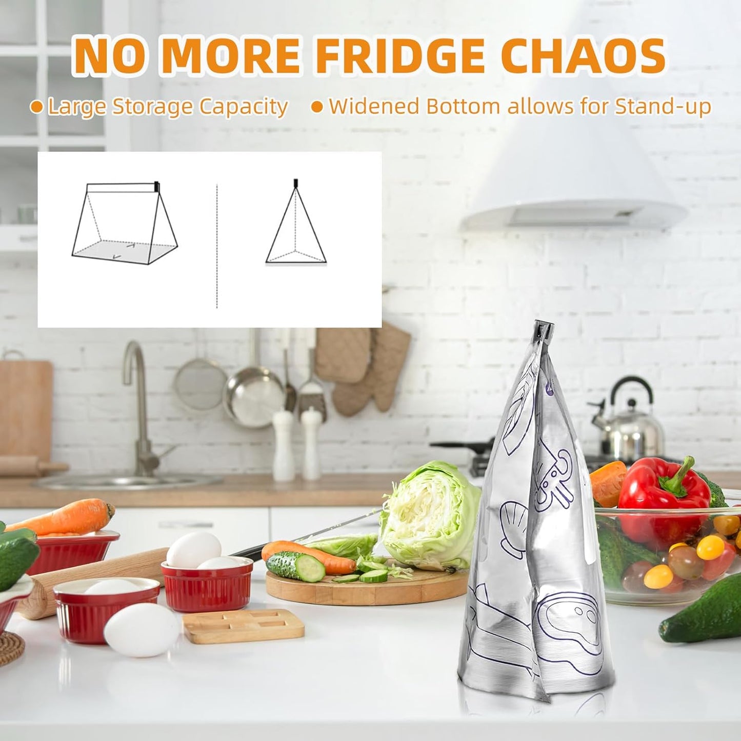 ♻️ Reusable Aluminum Foil Sealable Food Storage Bags