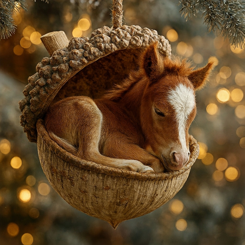 🌰 Woodland Friends Acorn Ornaments – Rustic Forest Holiday Decor 🌲