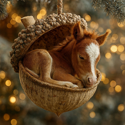 🌰 Woodland Friends Acorn Ornaments – Rustic Forest Holiday Decor 🌲