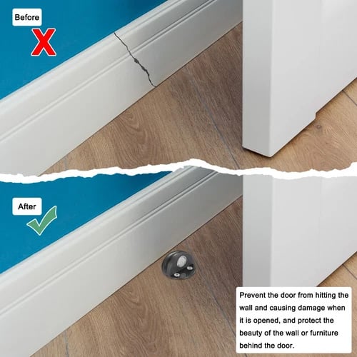 🔥HOT SALE🔥Hidden Stainless Steel Rubber Dual-use Door Stopper Door Holders