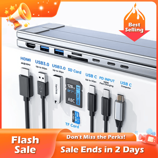 Flash Sale 50K+ SOLD! Almost Gone- 8-in-1 USB-C Laptop Stand,Best Gifts