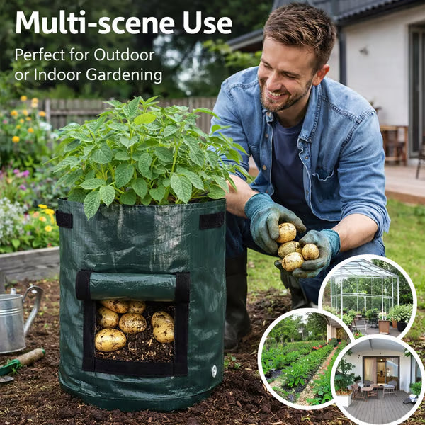 🌱🥔 Planting Bag with Harvest Window– Easy Grow