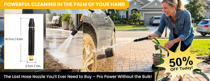🔥 💦 Heavy-Duty Adjustable Hose Nozzle – Powerful Spray & Precision Control