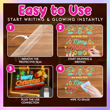 🎁Creative Rewritable Acrylic LED Message Board 🎨