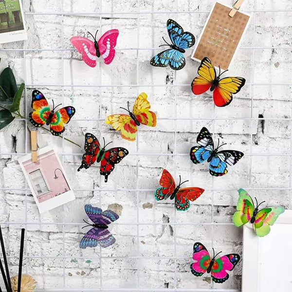 🦋 3D Colorful Butterfly LED Night Light – Creative Stick-On Wall Decor
