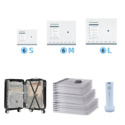 🧳 Vacuum Compression Bags — Save Up to 80% Space Instantly