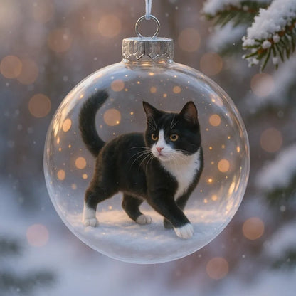 🔥Last Day 49% OFF - Cute Cat Christmas Glass Ornaments Collection