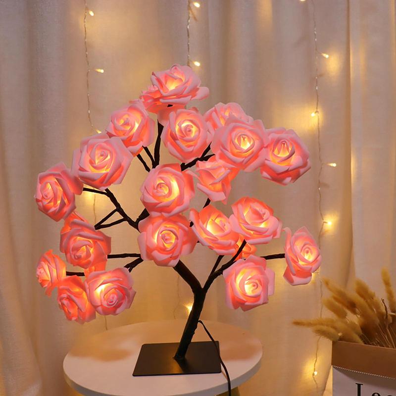 Rose Pattern Tree-Shaped Decorative Night Light