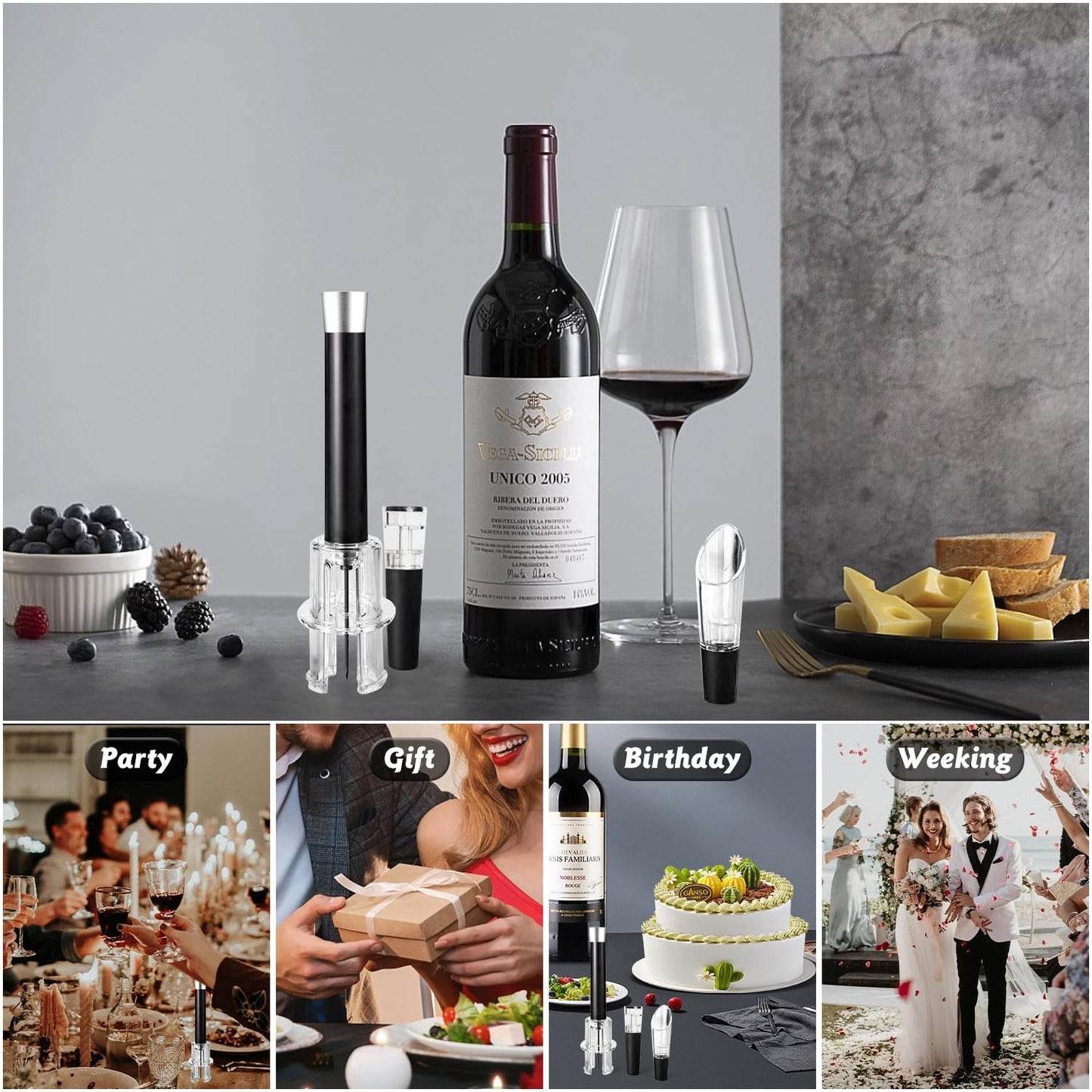 🍷Air Pump Cork Remover Wine Bottle Opener🔥