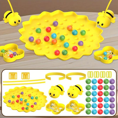 Fun Family Games for Kids and Adults Colorful Multifunctional Magnetic Bee Toy String Game for Outdoor Backyard Travel Camping Edition Ages 3+