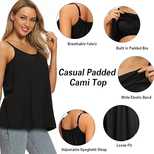 🏆Loose-fitting Tank Top With Built-in Bra