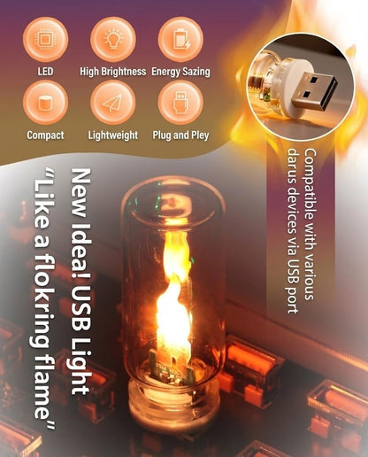 USB Flame Ambiance Light