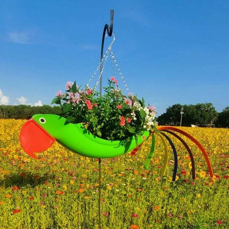 Final Inventory 70% OFF🦩Bright Colorful Bird Hanging Planter Yard Decor