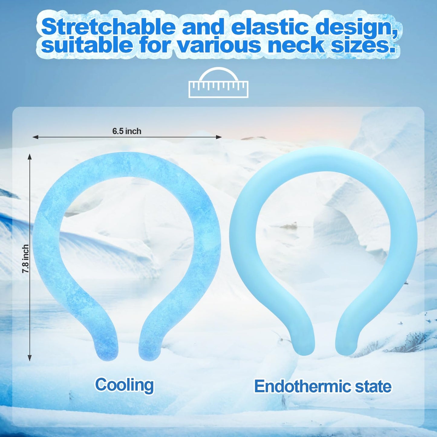🧊Reusable Cooling Neck Ring – Long-Lasting Sweat-Free Relief❄️