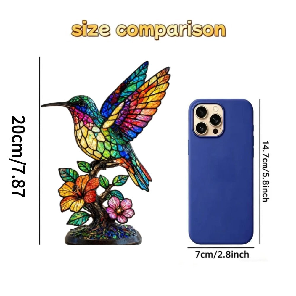 ✨ Creative Hummingbird LED Night Light, Home Cartoon Animal Resin Figurine, Cute Decorative Lamp for Kids' Room & Living Area, Table Bedside Lamp, USB Powered Lamp
