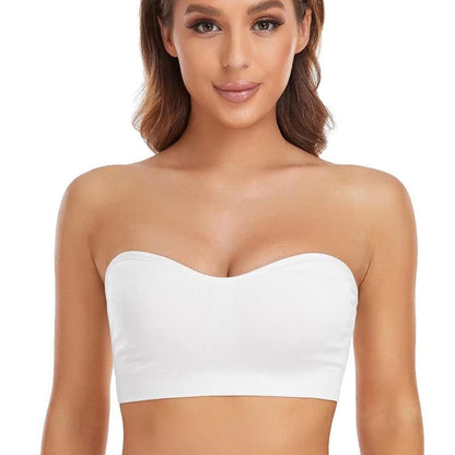 Strapless Bras for Women, Non-Slip Silicone Padded Bandeau Bra