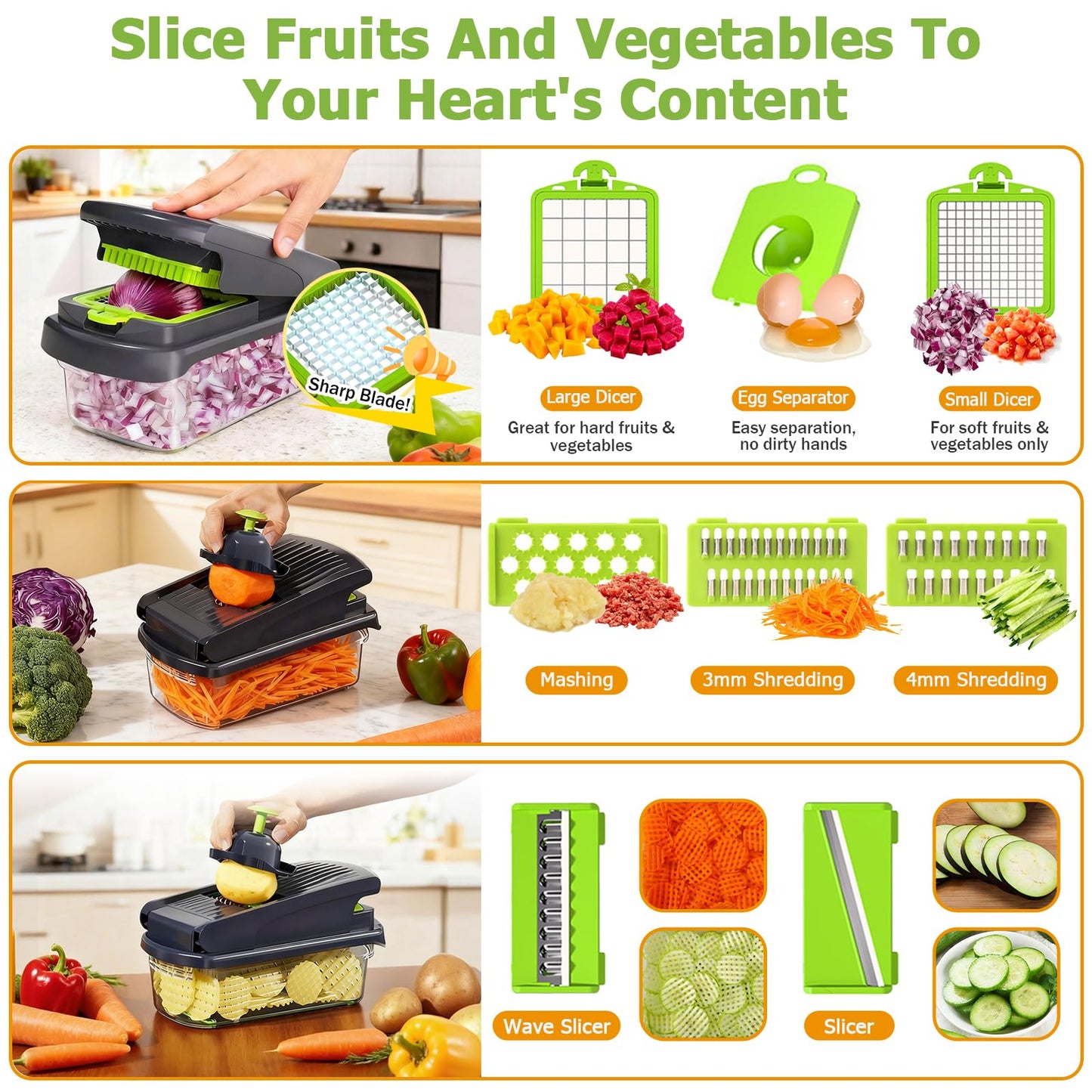 15-in-1 Multifunctional Vegetable Chopper