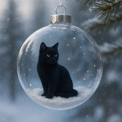 🔥Last Day 49% OFF - Cute Cat Christmas Glass Ornaments Collection