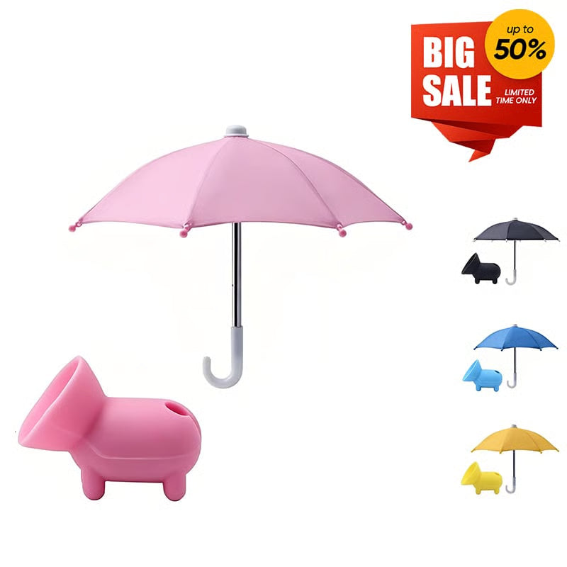 🏖️Phone Umbrella Suction Cup Stand-- Blocks Heat & Reduces Glare & Hands-Free Shade