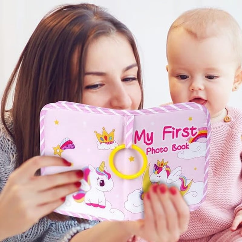 👶 My First Baby Photo Book with Safe Mirror