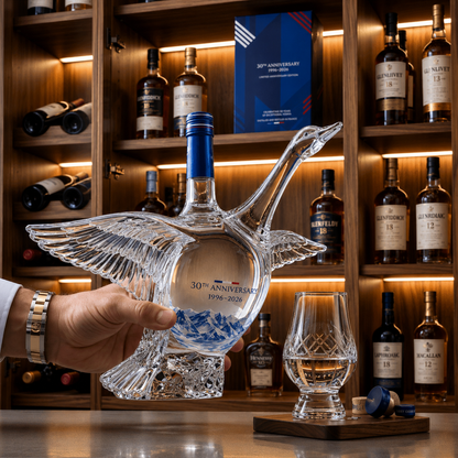 🪿Glass Craft Anniversary 3D Sculpted Vodka Bottle🥰