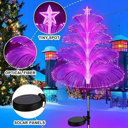 Solar-Weihnachtsbaumbeleuchtung mit 7 Farbverläufen und wechselnden Farben🎄