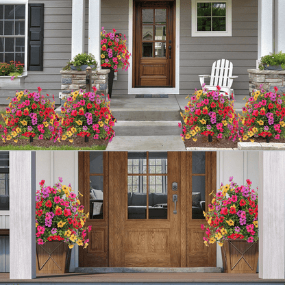 🔥 Best Seller🌸 🌿 UV-Resistant & Waterproof Artificial Daisy & Eucalyptus Stakes – Indoor & Outdoor Floral Decor
