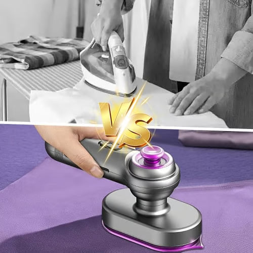 👔 Portable Mini Steam Iron – Fast Heating Travel Garment Steamer