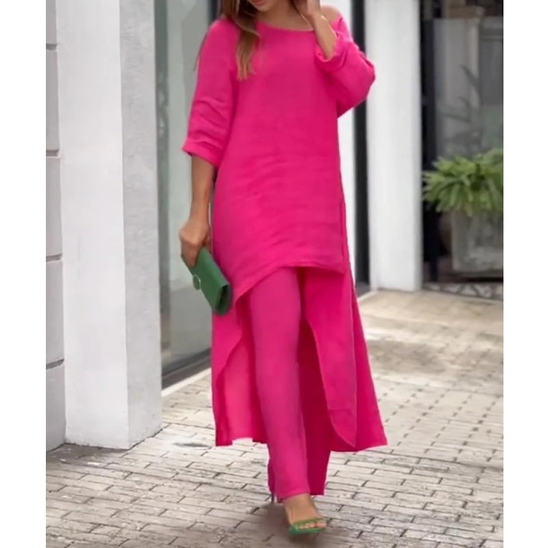 🔥SUMMER SALE🔥 Casual Irregular Long Sleeve Two-piece Set 💥 BUY 2 FREE SHIPPING