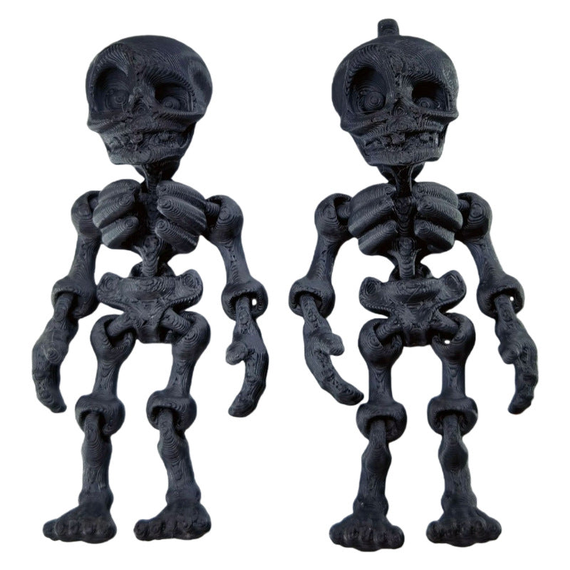 🦴 3D Printed Magnetic Skeleton Figurine – Vintage Desk Toy & Fridge Decor