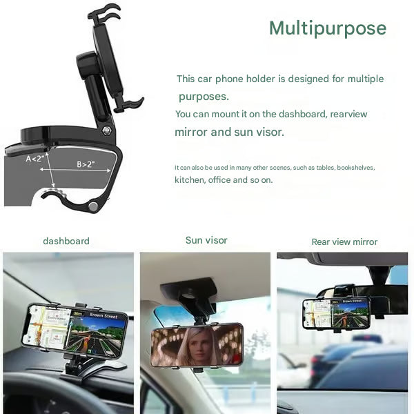 🏆New Arrival 🚗📱 360° Rotating Car Phone Mount – Secure & Adjustable for Easy Viewing ✨