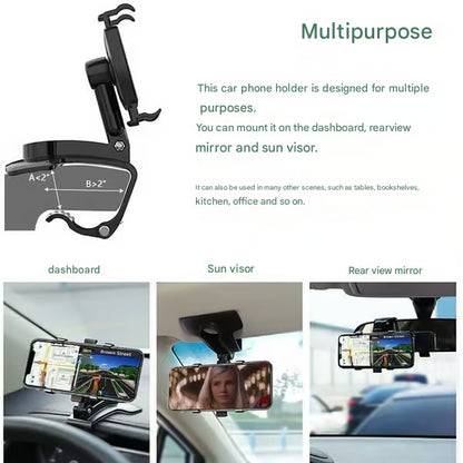 🏆New Arrival 🚗📱 360° Rotating Car Phone Mount – Secure & Adjustable for Easy Viewing ✨