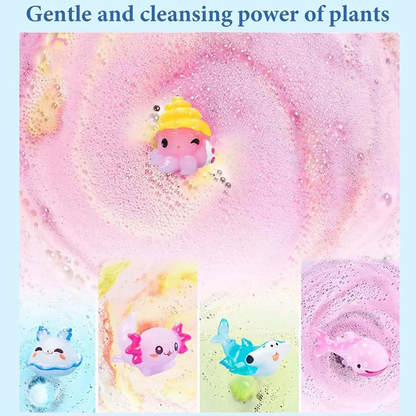 🔥🛁 Natural Bath Bombs for Kids with Mega Bubbles & Surprise Inside 🥚✨12 pcs[1 Box]