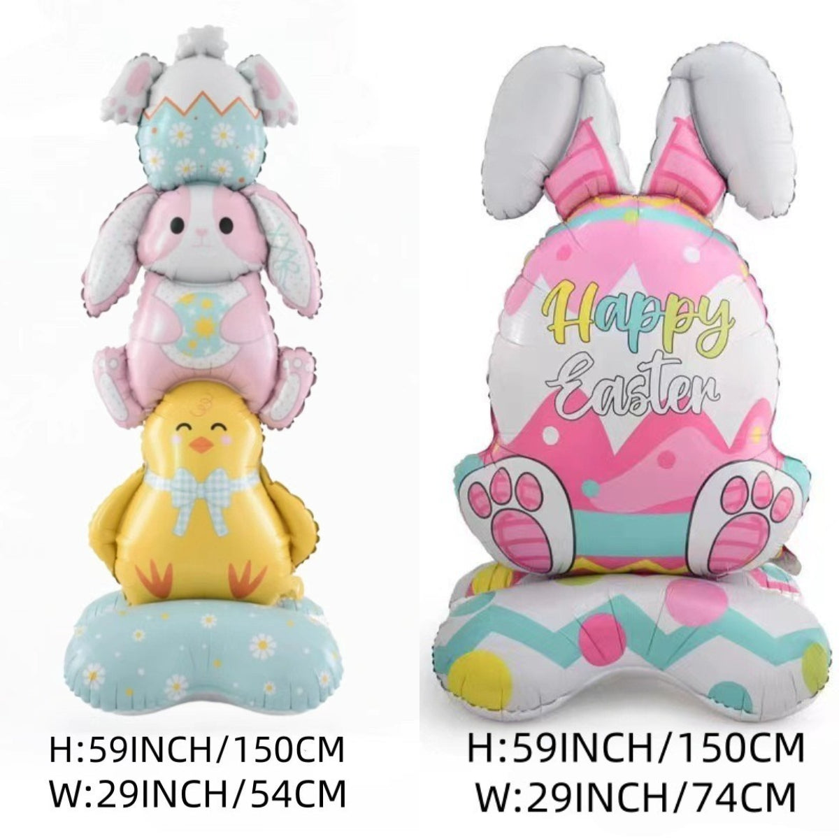 🎁Easter Early Bird Sale🐰Giant 3D Standing Bunny Balloon Self-Supporting Festive Cheer