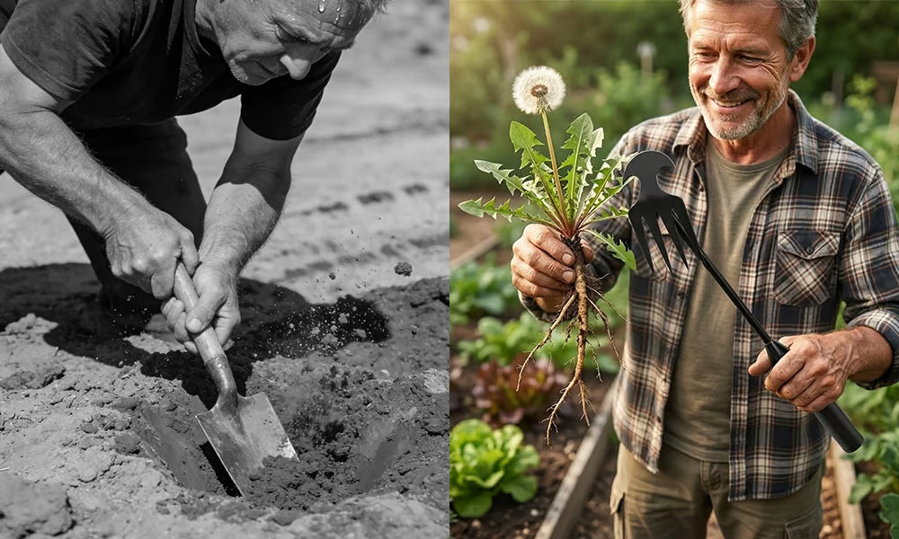 🌿 Deep-Grip Weed Puller – Fast Root Removal & Soil Cultivation