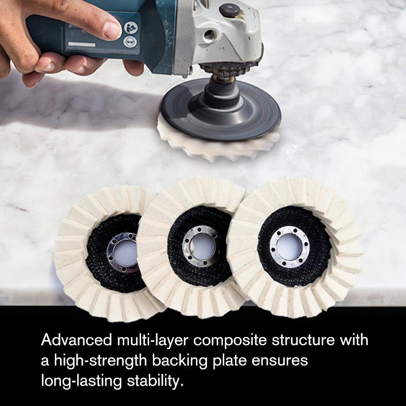🔧 BUY 2 GET 3 FREE 🧰 Heavy-Duty Wool Felt Polishing Disc – Mirror-Like Finish Made Easy