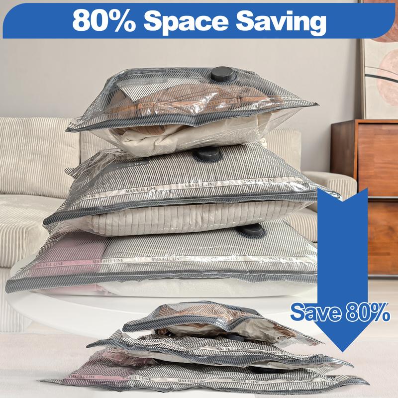 ✨🔥9 Pack Lightweight Travel Bags with USB Electric Pump | Compact Vacuum Storage Bags for Clothes | Space Saver Compression Bags for Travel