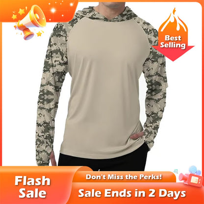 🏆Flash Sale⚡ 50K+ SOLD! Almost Gone-💥🔥Men's UPF 50+ Hooded Sun Protection Fishing Sauna Shirts,Best Gifts