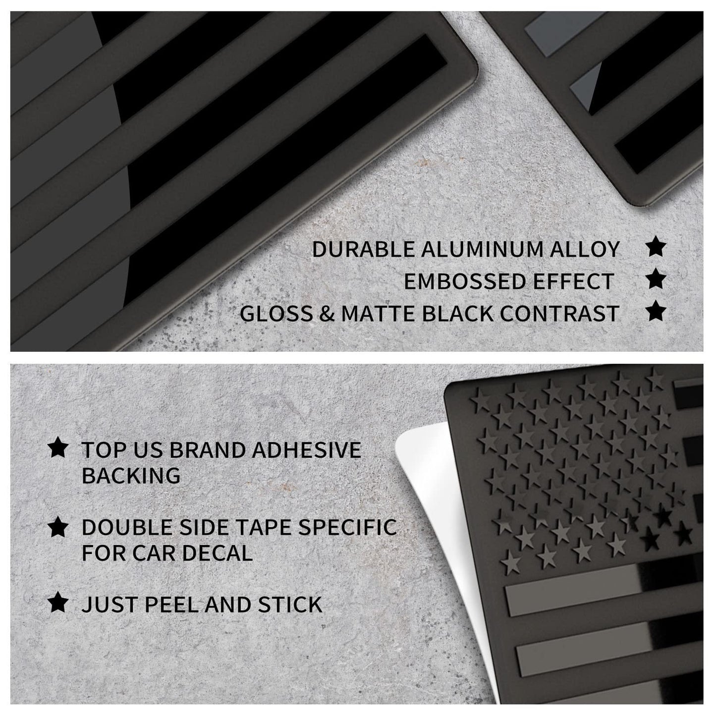 🔥3D American Flag Emblem Decal